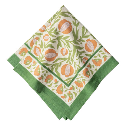 French Tablecloth Grenadine Orange & Green-Out of Stock