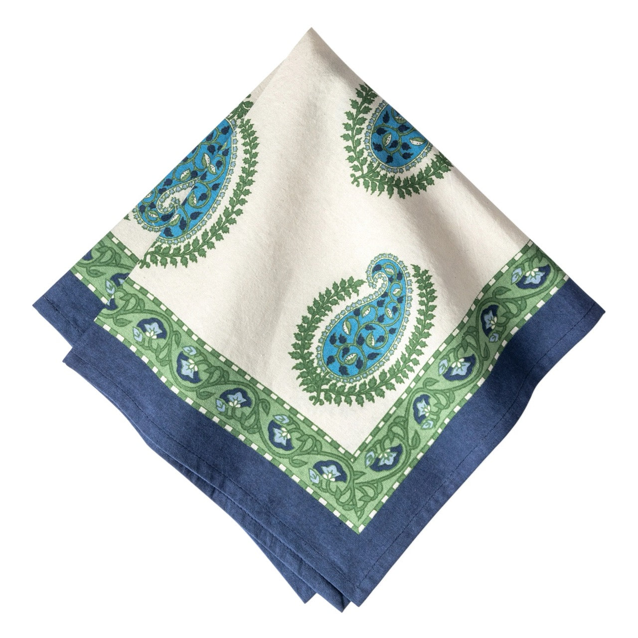 French Tablecloth Cassis Blue & Green