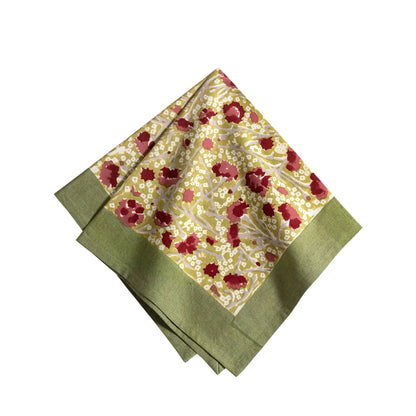 French Tablecloth Meadows Red & Green