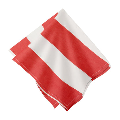 French Tablecloth St. Tropez Red Stripes