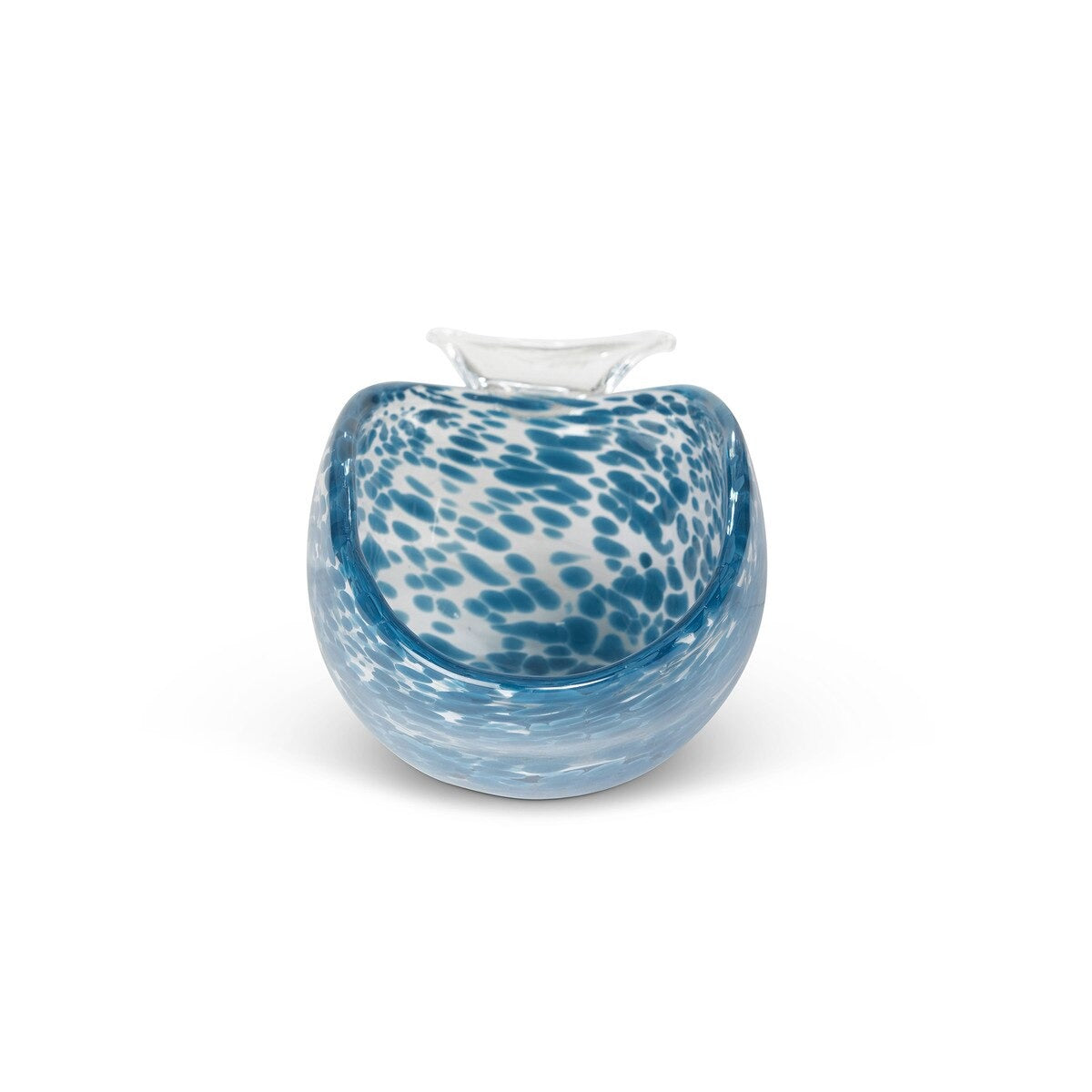 Seaside Glass Fish Bowl, Navy Blue, Small