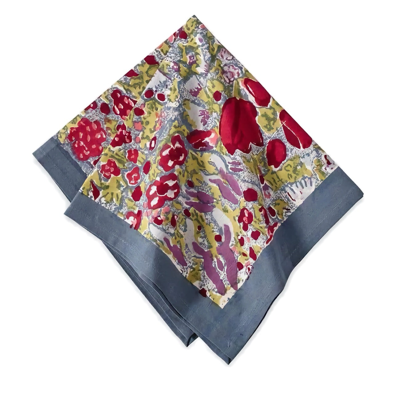 French Tablecloth Jardin Red & Grey