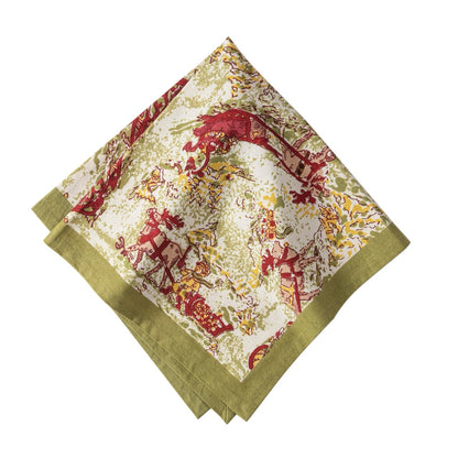 French Tablecloth Renne Red & Green