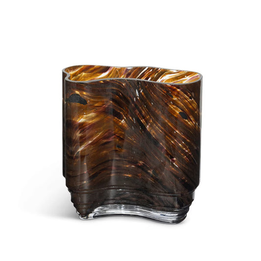 Clover Glass Vase, Tortoise, Small (2-Pack)