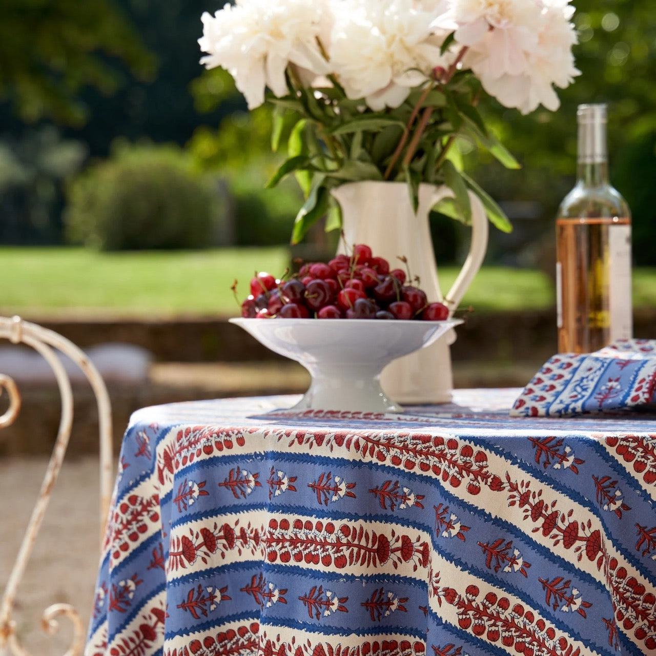 French Tablecloth Avignon Red & Blue-Out of Stock
