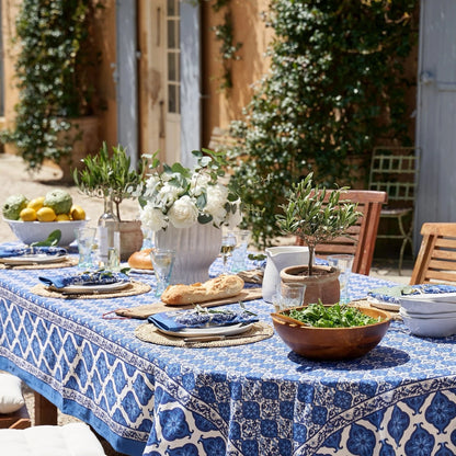 French Tablecloth Azulejo Blue