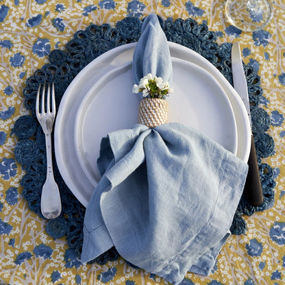 French Tablecloth Meadows Blue & Green