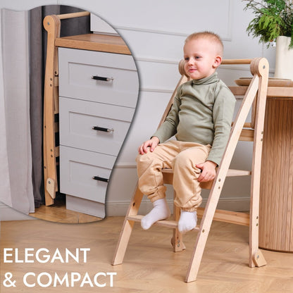 Learning Tower: Foldable Step Stool for Kids & Toddlers - Beige