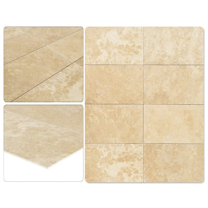 Light Beige Premium Travertine Honed Floor and Wall Tile - Livfloors Collection
