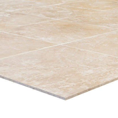 Light Beige Premium Travertine Honed Floor and Wall Tile - Livfloors Collection