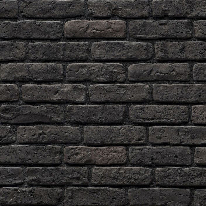 Granulbrick Dark Grey Manufactured Stone Handmade Brick Veneer - Livfloors Collection