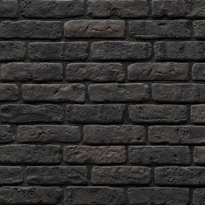 Granulbrick Dark Grey Manufactured Stone Handmade Brick Veneer - Livfloors Collection