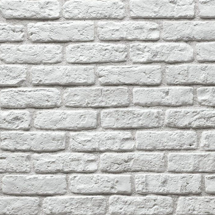 Granulbrick White Manufactured Stone Handmade Brick Veneer - Livfloors Collection