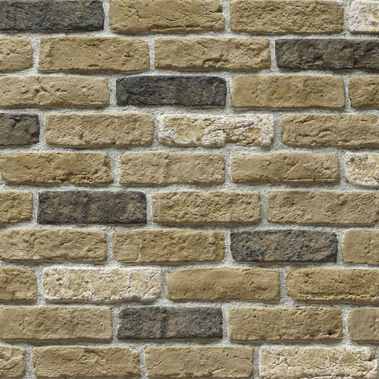 Granulbrick Yellow Manufactured Stone Handmade Brick Veneer - Livfloors Collection