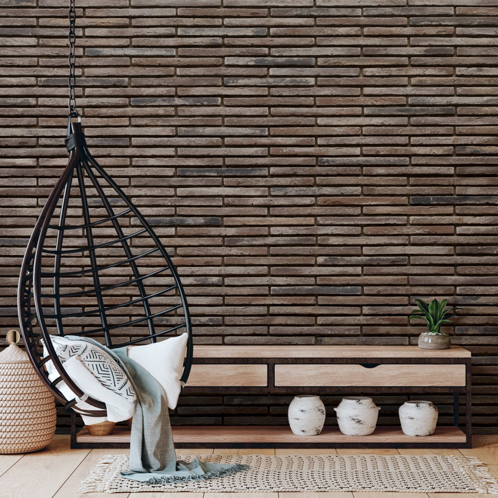 Maxima Chestnut Manufactured Stone Handmade Brick Veneer - Livfloors Collection