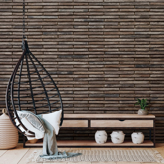 Maxima Chestnut Manufactured Stone Handmade Brick Veneer - Livfloors Collection