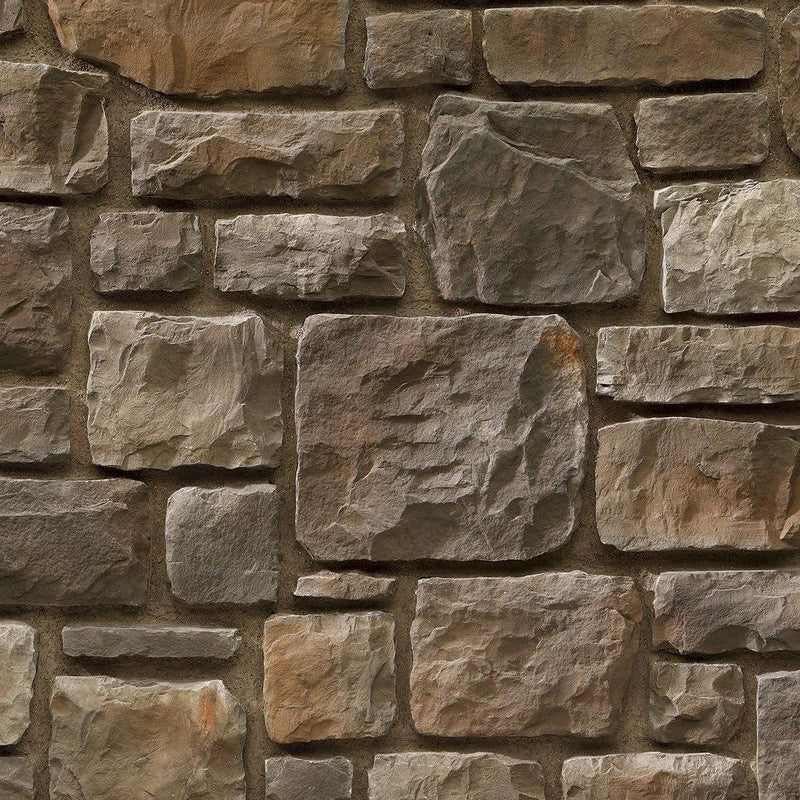 Ashlar Pattern Masso Coffee Manufactured Stone Handmade Veneer - Livfloors Collection