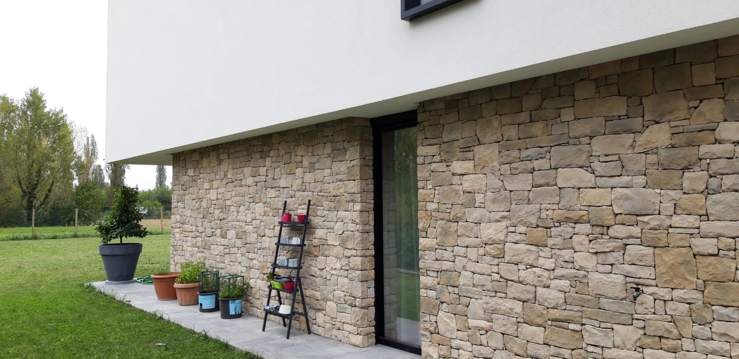 Ashlar Pattern Masso Sand Manufactured Stone Handmade Veneer - Livfloors Collection