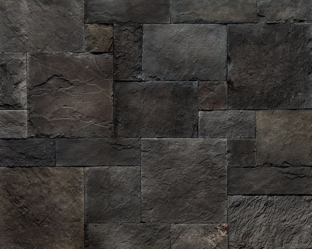 Ashlar Pattern Petra Anthracite Manufactured Stone Handmade Veneer - Livfloors Collection