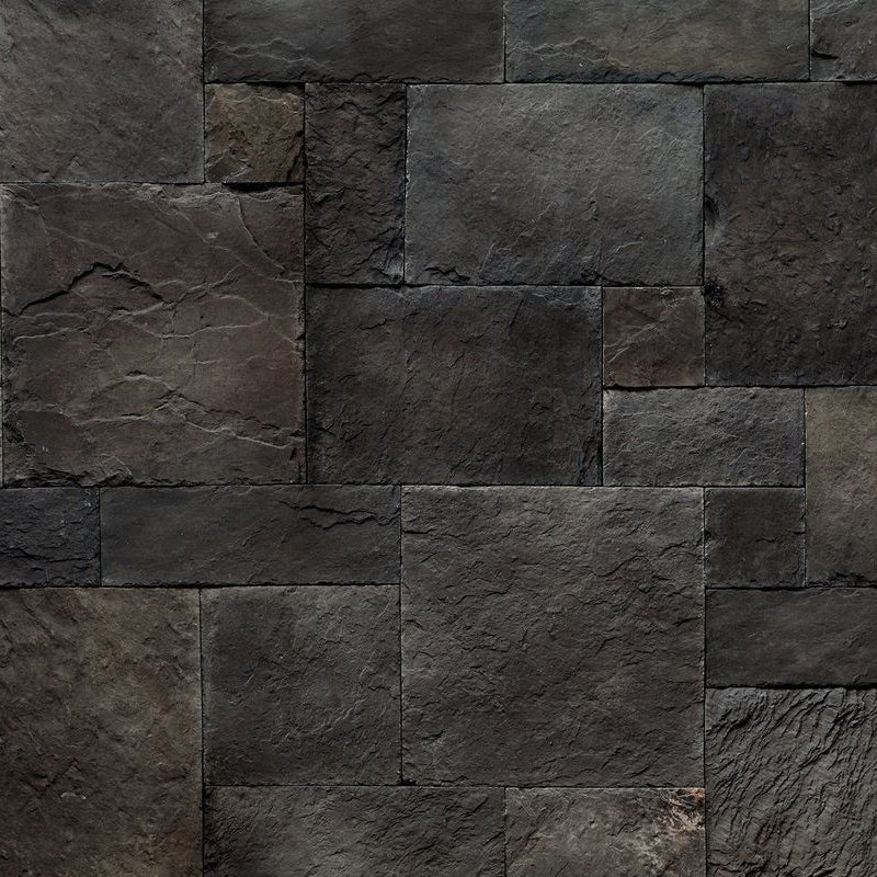 Ashlar Pattern Petra Anthracite Manufactured Stone Handmade Veneer - Livfloors Collection