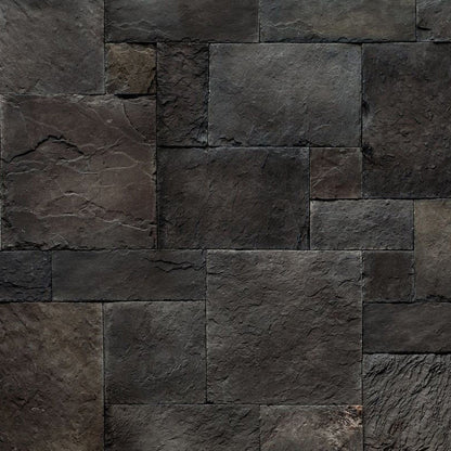 Ashlar Pattern Petra Anthracite Manufactured Stone Handmade Veneer - Livfloors Collection