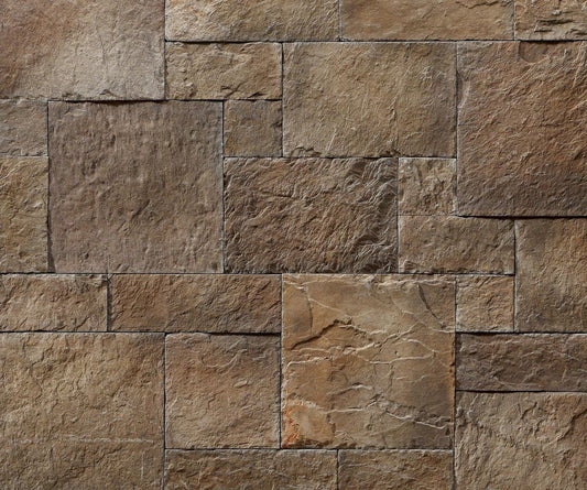 Ashlar Pattern Petra Coffee Manufactured Stone Handmade Veneer - Livfloors Collection