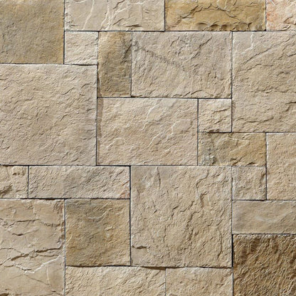 Ashlar Pattern Petra Sand Manufactured Stone Handmade Veneer - Livfloors Collection
