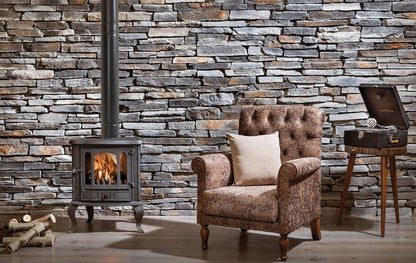 Sierra Ash Slate Look Manufactured Stone Handmade Veneer - Livfloors Collection