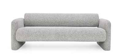 Marcel Boucle 90" Soft Mercury Gray Sofa by Classic Home