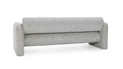 Marcel Boucle 90" Soft Mercury Gray Sofa by Classic Home