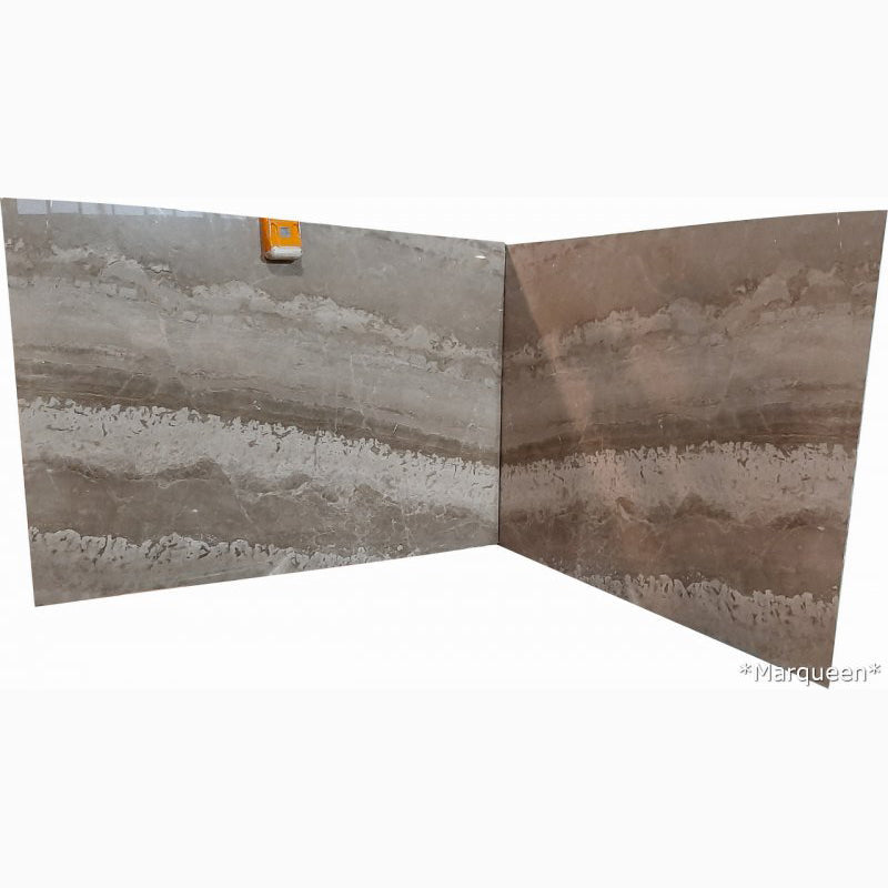 Marqueen Brown Bookmatching Marble Slabs Polished - Livfloors Collection
