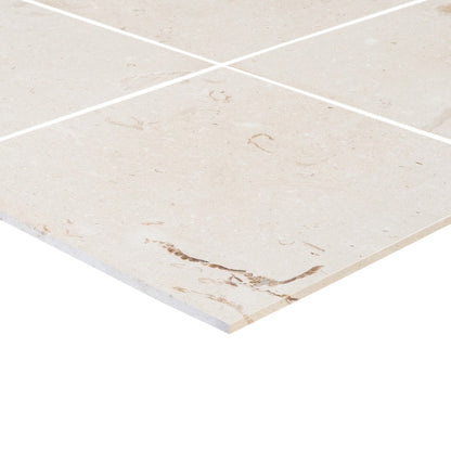 Mayra White Limestone Brushed Floor and Wall Tile - Livfloors Collection