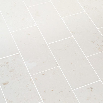 Mayra White Limestone Brushed Floor and Wall Tile 24"x48"x1/2" - Livfloors Collection