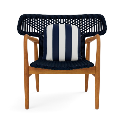 Garrison Outdoor Wing Chair - Messina Dark Navy Performance Fabric