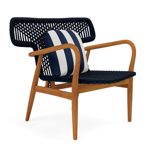 Garrison Outdoor Wing Chair - Messina Dark Navy Performance Fabric