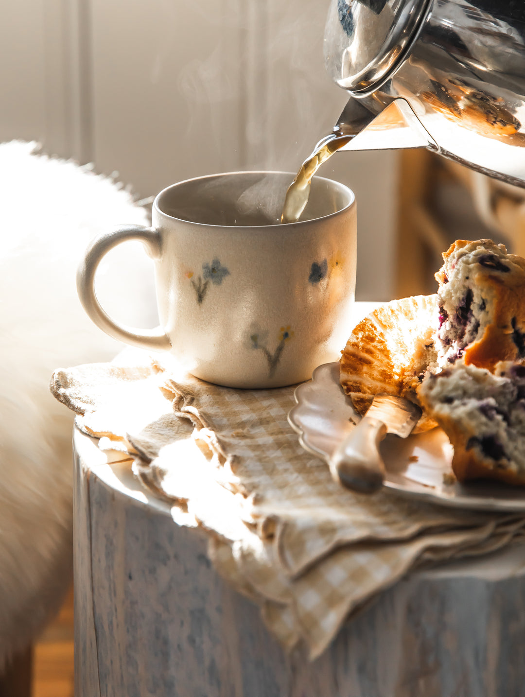Petite Gingham Scalloped Napkins