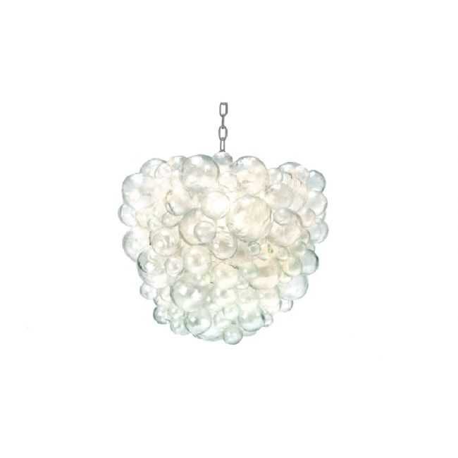 Nimbus Chandelier Clear Resin/Silver Hardware