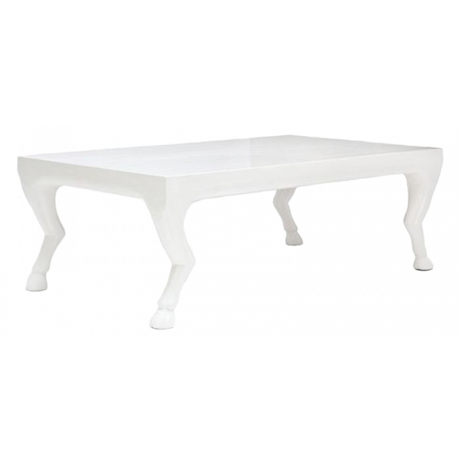Faline Cocktail Table in Frost White by Oly Studio