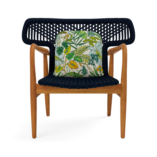 Garrison Outdoor Wing Chair - Pauli Tropical Garden Performance Fabric