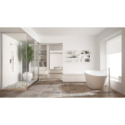 Pewter Travertine Honed and Filled Floor and Wall Tile - Livfloors Collection