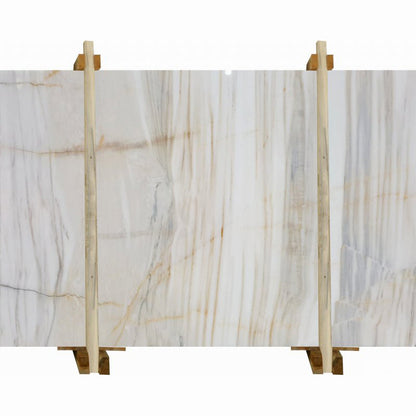 Rainbow Gold White Bookmatching Marble Slabs Polished - Livfloors Collection