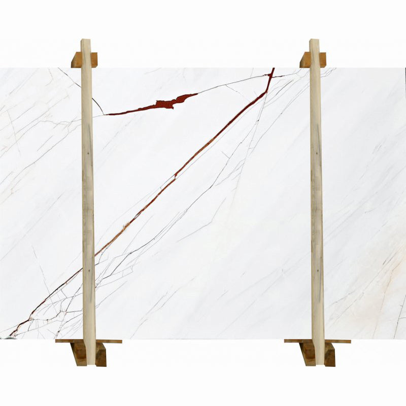 Rosso Venato White Bookmatching Marble Slabs Polished - Livfloors Collection