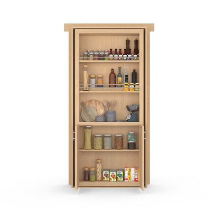 Hidden Flush Mount Maple Pantry Door
