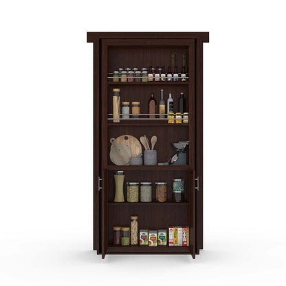Hidden Flush Mount Maple Pantry Door