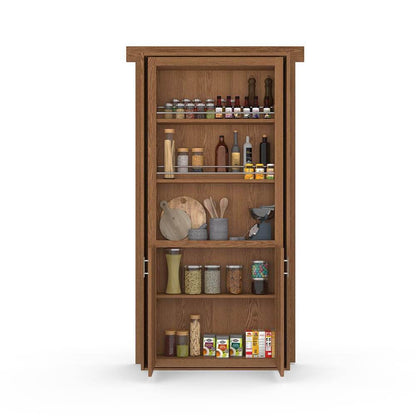 Hidden Flush Mount Oak Pantry Door