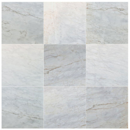 Sugar White Marble Polished Floor and Wall Tile - Large Format - Livfloors Collection