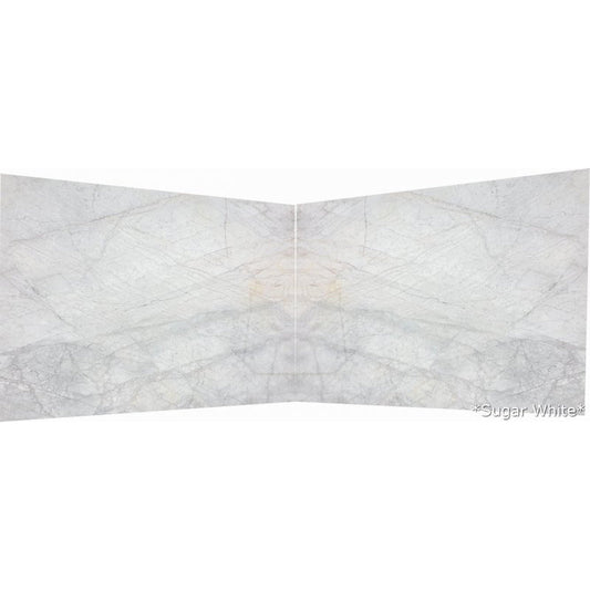 Sugar White Bookmatching Marble Slabs Polished - Full Truckload