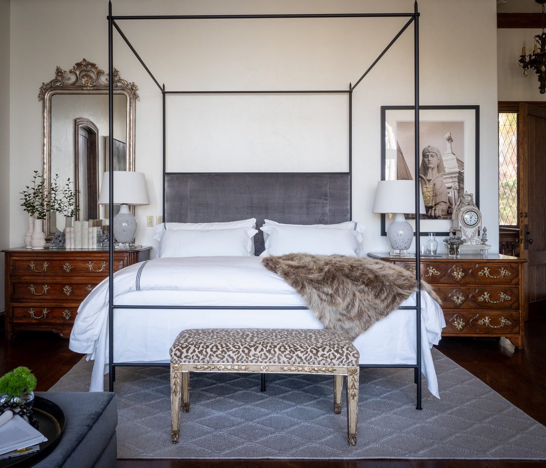 Louis XVI Upholstered Canopy Bed by Tara Shaw