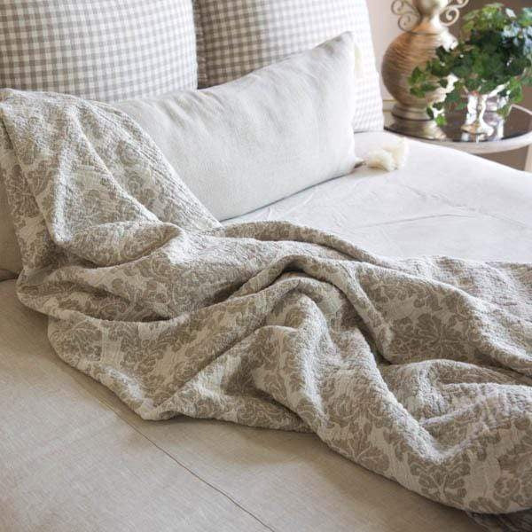 Jacquard Linen Throw Blanket