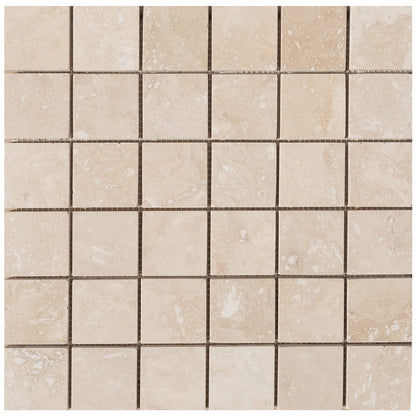 Light Beige Travertine Honed Mosaic Floor and Wall Tile - Livfloors Collection